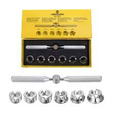 7Pcs Watch Case Back Opener Watch Repair Tool Precision Hand Held Watchmaker Screw Kit Case Opener Closer Remover - Yellow - View 4