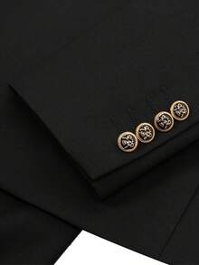 DAROuomo 2024 Men Suit Slim Fit Formal Business Work Wear Suits 2Pcs Set (Jacket+Pants)DR8211 - Black - View 5