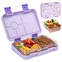 1pc Bento Lunch Box, Leakproof Large Bento-Style With 6 Compartments Portions Lunchbox, Reusable On-The-Go Meal And Snack Packing For Office, And Picnics Lunch Containers Lunch Box Accessories,Kitchen,Christmas Gift - Multicolor - View 24