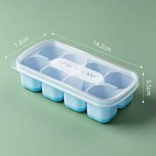 Stackable Silicone Ice Tray With Cover-Easy To Demould 8-Cell Ice Mold Set, LFGB Certified, Spill-Proof For Cocktails, Safe To Freeze. Ice Cube Tray Ice Cube Ice Cube Squishy Ice Cube Mold Ice Cube Mould