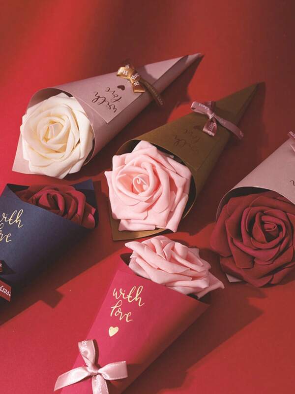 2025 Light Luxury Ins Style Wedding Candy Gift Box Souvenir Gift Box Creative Flower Shape Valentine's Day Wedding DIY Creative Packaging Box (DIY Model Needs To Be Assembled By Yourself, Please Buy Carefully If You Mind)