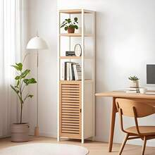 PERRTWDLF Shelves With Simple Design, Hallway Shelves For Bathrooms, Bamboo, Homemade Shelves, Storage Shelves With 3 Compartments - 160*35*35 - Xem 4