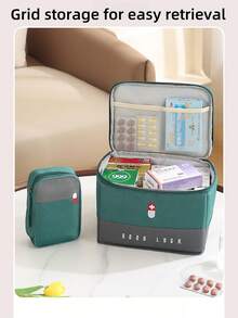 1pc New Anti-Epidemic Kit, Isolation Supplies, Sanitary Emergency Rescue Pack, Storage Bag, Portable Home Storage Box, Medical Medicine Box