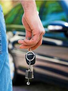 1pc Men'S Auto Part Model Gearbox Keychain, Mini Gear Shift Stick Keyring, Cool Car Gear Shifter Keychain, Car Key Accessories,Gift Idea For Boyfriend, Attractive Car Enthusiast Keyring Pendant For Daily Use,Gear Shift Stick Keyring, With Car Caliper Model, For Car - Multicolor - View 2