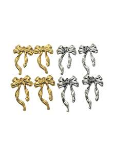 10pcs Antique Silver Bow Bowknot Alloy Charms Pendants For DIY Earrings Necklace Jewelry Making Accessories Valentines