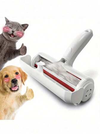 1pc Pet Hair Remover - Lint Roller For Pet Hair - Cat And Dog Hair Remover For Couch, Furniture, Carpet, Car Seat, Reusable Roller Self-Cleaning Base - Upgraded Animal Fur Removal Tool