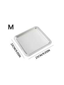 1pc/2pcs Home Simple Stainless Steel Serving Tray