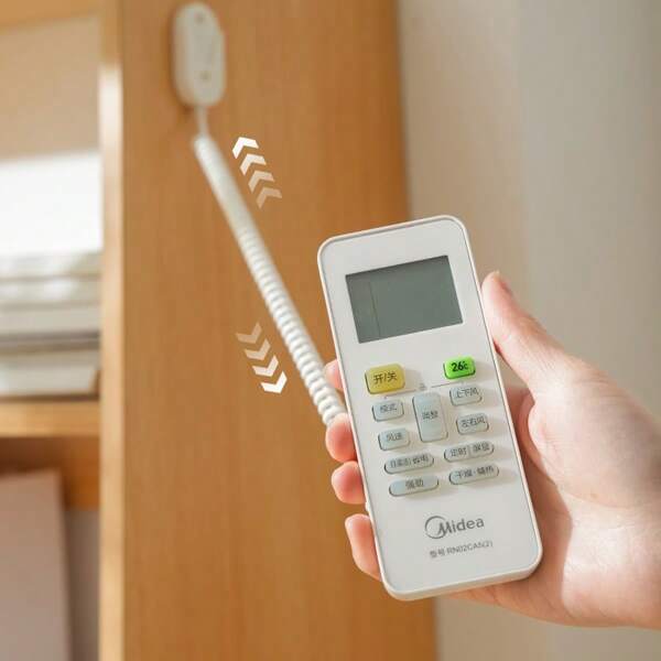 Soporte retráctil para control remoto con cierre magnético - Organizador de cables de  para múltiples controles remotos, diseño de montaje en pared ahorrador de espacio, compatibilidad universal para controles de TV/Aire acondicionado/Ventilador (Blanco/Negro)