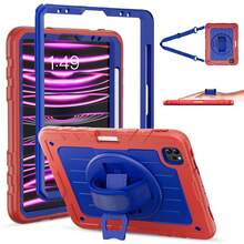 1pc Stock Case With Pencil Holder [360° Rotating Hand Strap] &Stand