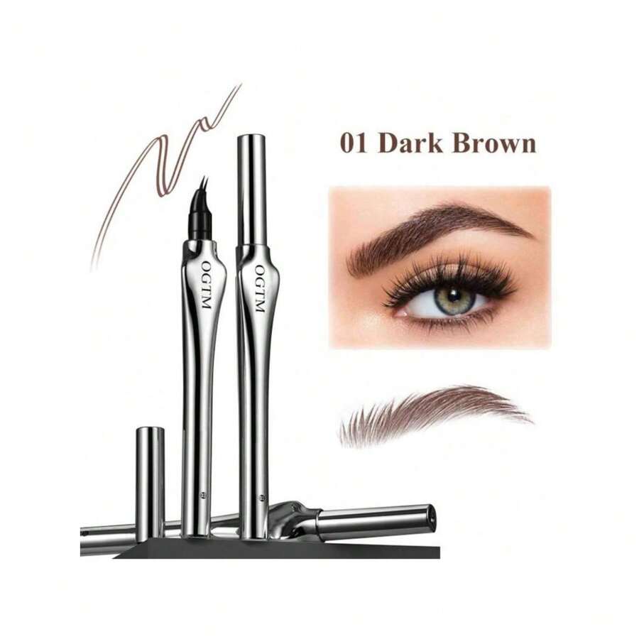 Micro-Fork Tips Microblading Eyebrow Pencil Long-Lasting All Day Waterproof Non-Fading Simulate Natural Eyebrows Liquid Brow Pen