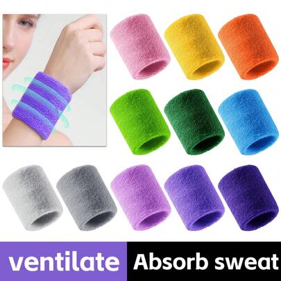 Vilico 1 PC Towel Sports Wrist Bands Tennis Sweat Bands Wrist Guard For Basketball Volleyball Fitness Sweatbands Wrist Wrap Cuff Wrist Protection Badminton Running Fitness Sport Towel Sweat Wrist Band Gym Gym Wristbands Accessories