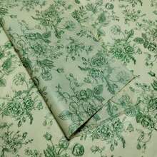 10/50pcs Vintage Green Rose Flower Pattern Yellow Semi-Transparent Thin Tissue Paper, Suitable For DIY Crafts, Party Gift Packaging, Bouquet Wrapping, Shoes & Clothing Packaging, Holiday And Birthday Gift Packaging Decoration - Green Rose Yellow Paper - View 6