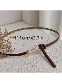 Women Skinny Waist Belt, Fashionable Suit Decoration Accessory For Dresses, Shirts, Trousers, Summer - Multicolor - View 4