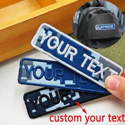 Custom Tactical Army Name Patch, 2pcs Personalized Embroidered Name Tag, Sew On/Iron On Patches Suit For Clothing Uniform Work Shirt Motorcycle Biker