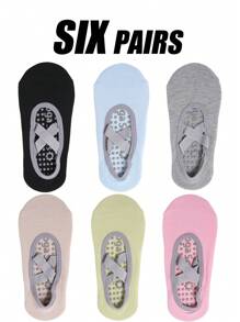 1 paire/3 paires/5 paires/6 paires, Chaussettes de yoga épaisses pour femmes, Chaussettes d'exercice intérieur anti-dérapantes pour saut
