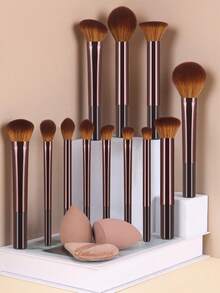 15pcs/13pcs/11pcs/8pcs/6pcs Makeup Brush Set Including Powder Brush, Blush Brush, Highlighter Brush, Eyeshadow Brush, Lash Brush, Eyeliner Brush, Angled Makeup Sponge, Round Makeup Sponge, Round Powder Puff, Triangle Makeup Sponge, Triangle Powder Puff, Makeup Blender Sponge For Powder And Liquid Foundation,Brush Set,Makeup Brush Kit,Make Up Brush Set,Make Up Set Complete,Makeup Brush Set,Complete Makeup Kit,Brush Kit,Brushes Makeup Set,Makeup Gift Set,Set