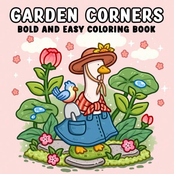 CANTOS DO JARDIM: Livro de colorir para adultos e adolescentes com atividades diárias fofas e aconchegantes para relaxamento (Colorir espaços aconchegantes) - O padrão não inclui caneta marcadora, Dia das Mães, Presente para mães, Volta às aulas, Material escolar