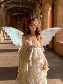 1pc Foldable Travel Fairy Wings - Ultra-Lightweight For Cosplay Conventions & Festivals,Party Props, Photo Props - Multicolor - View 3