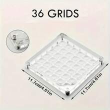 1pc - 36 Grid Acrylic Shell Display Box, Rhinestone Gem Earrings Jewelry Transparent Display Case, Jewelry Storage Display Box, Jewelry Box, Jewelry Case, Decorative Storage Space For Starfish, Shell, Gems And Crafts - Multi-Functional Storage Box With Magnetic Closure, Transparent Display Box, Suitable For Storing Rhinestones, Gems, Earrings, Rings And Jewelry, Perfect For Jewelry Storage And Display, No Power Required Storage Box, Great For Home Decor And Beach Theme Display Back To School