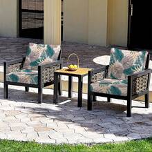 2/4/6 szt. Rozciągliwe pokrowce na poduszki ogrodowe, pasujące do pokrowców na sofę zewnętrzną, pokrowce na sofę ogrodową, pokrowce na meble nadające się do prania w pralce - Wielokolorowe - Zobacz 7