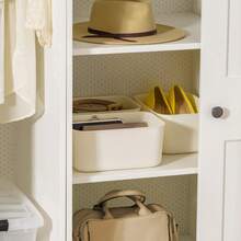 Small Plastic Storage Organizer Basket, White - 1 - View 8