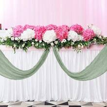 Paquete de 12 paños de cocina de estilo bohemio color verde menta, manteles de tela transparente para bodas, fiestas, decoración de baby shower (verde grisáceo) - Verde salvia - Ver 6