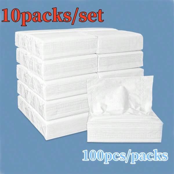 2/4/10pcs/Set High Quality 3-Ply Facial Tissues - For Face, Toilet And Tissue Use, Durable And Absorbent, Suitable For Home, Dorm, Office And Outdoor