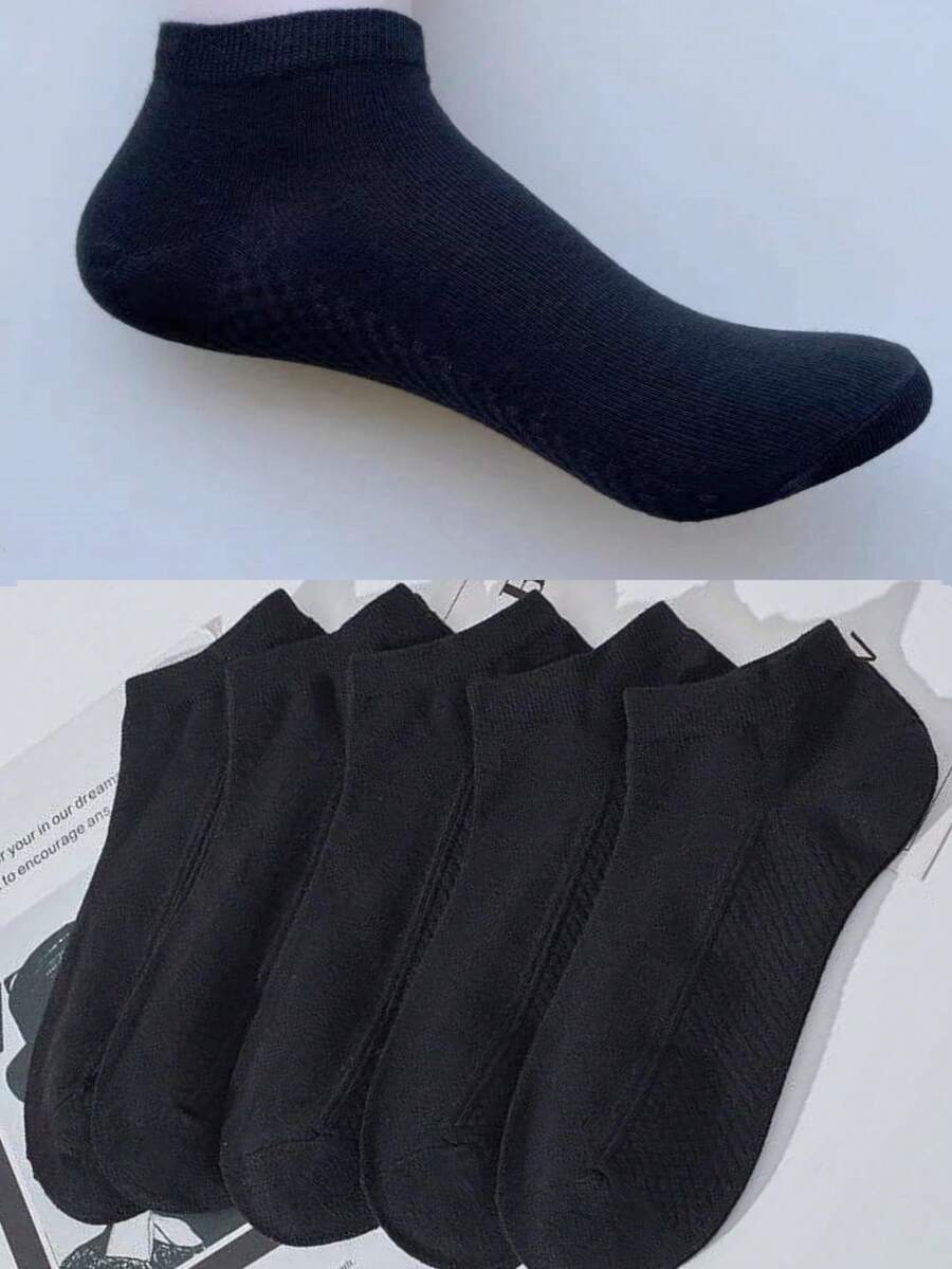 Kit 12 Pairs Of Cotton Socks For Men For Foot Massage, Casual, Stylish And Versatile40-46 - Black - View 1