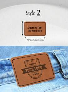 1 pieza Parche personalizado con adhesivo termofusible, pegatina de tela con contenido personalizado, parche rectangular para pantalones vaqueros, parche cuadrado para pantalones vaqueros, parche gris para pantalones vaqueros, parche marrón para pantalones vaqueros, parche marrón, parches personalizados en blanco con grabado láser, pegatina de tela rectangular para reparación de ropa y suministros de costura, parches personalizados especialmente para pantalones vaqueros