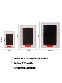 1pc-Large Clean Touch Ink Pad For Baby Handprints And Footprints – Inkless Infant Hand & Foot Stamp – For Babies, Doesn't Touch Skin – Perfect Family Memory Or Gift, Black Print Kit By Tiny Gifts - Multicolor - View 4