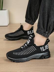 Men's Lightweight Breathable Mesh Sports Shoes, Comfortable Casual Sneakers With Non-Slip EVA Soles For Running, Workout, Outdoor Camping, And Daily Commute ,Gym - Multicolor - View 3