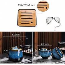 /Japanese Tea Set, Tea Sets Women/Adults,Gongfu/Porcelain Tea Set,Tea Tray And Included,Suitable Picnic And TTravel - 1 - Xem 6