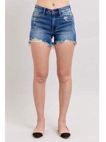 2 Button Destroyed Dad Shorts