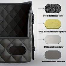 Large Capacity Car Seat Back Organizer - Durable Faux Leather Storage Mesh Bag With Hanging Mount, Lightweight Auto Interior Accessory Organizer