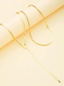 1pc New Design Double Layer Snake Bone Chain Necklace, Fashion Versatile Neck Chain, High-End Birthday Gift For Women, Suitable For Party & Daily Wear, Simple Luxury Niche Gift