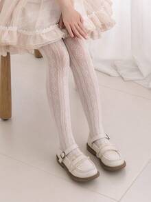 2 Packs Baby Girls Heart Pattern Stockings, Elegant Style Suitable For Summer Daily Life - White - View 4