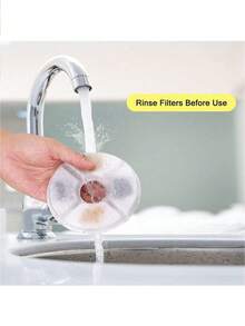 20 pezzi [Rotondi] Filtri di ricambio per fontana per gatti, compatibili con fontane per gatti da 80oz/2,4l, sistema multi-filtro con filtro al carbone attivo, adatti per fontane automatiche per animali domestici, adatti per distributori d'acqua per gatti e cani, prevengono la perdita di peli degli animali, evitano l'ingestione accidentale, proteggono la salute degli animali domestici, regalano il miglior regalo di compleanno per gli animali