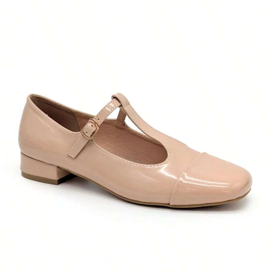 Zapatos planos de unicolor versátiles y de moda casual - Caqui - Ver 1