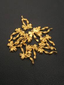 10pcs Antique Silver Bow Bowknot Alloy Charms Pendants For DIY Earrings Necklace Jewelry Making Accessories Valentines