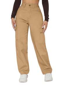 Pantalón de Cargo para Dama - Camel - Ver 1