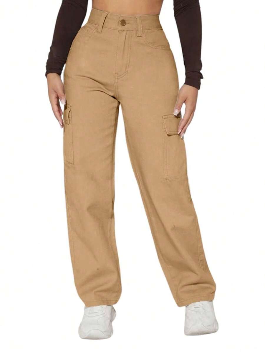 Pantalón de Cargo para Dama - Camel - Ver 1