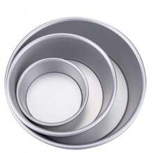 2/4/5/6/8 Inch Aluminum Alloy Non-Stick Round Cake Bake Mould Pan Removable Bottom Kitchen Tool Baking Tin Pan - Silver - View 2