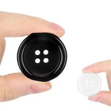 160 szt. czarno-białych guzików, okrągłe guziki z żywicy z 4 otworami, guziki do szycia, robótek na drutach, szydełkowania, dekoracji strojów DIY - 10/12/15/20/25 mm (160 szt. czarno-białych)