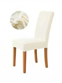 1PC Jacquard Dining Chair Cover Elastic Chair Covers Solid Color Seat Slipcovers Universal Size For Dining Room Kitchen Home Decor - Multicolor - View 12