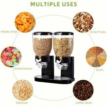 3 pezzi Dispenser per la stagione di laurea: grande capacità, facile da usare, set dispenser per cereali 3 in 1 - contenitori sigillati per cereali, riso e avena con misurazione precisa, perfetto per organizzatori per colazione e spuntino in cucina