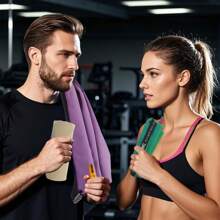 Asciugamano sportivo bicolore a doppia faccia in fibra ultrasottile ad asciugatura rapida, asciugamano assorbente per sudore adatto per fitness, yoga, corsa, spiaggia, tennis, casa, bagno, decorazione, accessori per spiaggia estiva, articoli per il ritorno a scuola