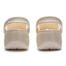 Crocs 2026新款女士经典亮面云朵木屐凉鞋/拖鞋，舒适轻便休闲鞋 207241-0WV - 粉筆色 - 查看 3