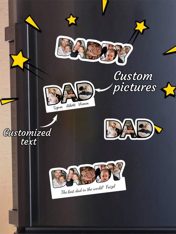 1 pieza Imán de nevera personalizado "Mejor papá", regalo para el padre, imán conmemorativo de la primera vez que fue papá