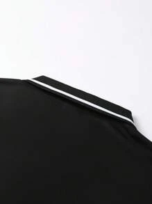 Conjunto de camisa polo a rayas y pantalones cortos de verano para hombres, conjuntos de ropa casual de playa y deportiva de moda, parte superior con cuello y bolsillos, pantalones con cordón en la cintura, gran regalo para novio/esposo, adecuado para golf, pesca, baloncesto, gimnasio