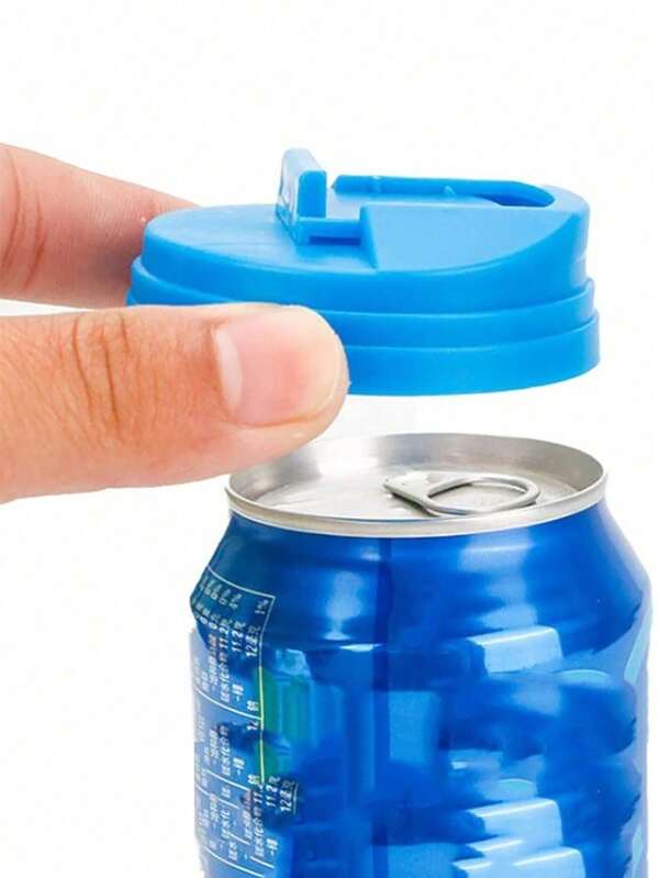 1/3/6 piezas Tapa reutilizable para latas de bebida - tamaño estándar, protección creativa contra salpicaduras, tapa a presión a prueba de derrames y fugas, compatible con latas de soda/cerveza/bebida energética/agua carbonatada/refrescos/jugo, para picnics al aire libre, viajes cortos, accesorios de tanque, regalo para la familia
